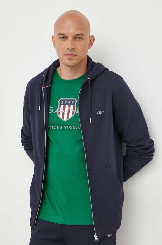 Суичър Gant с качулка тъмносин 2007059