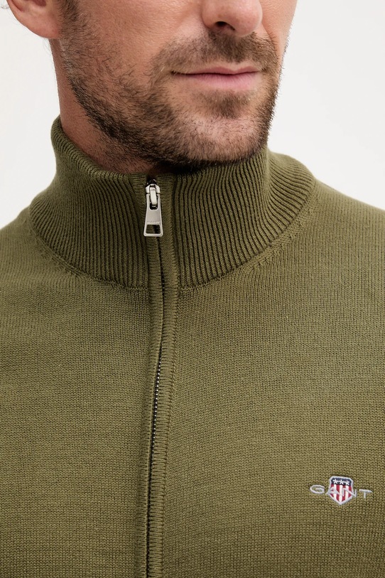 Gant kardigan bawełniany 8030164 zielony