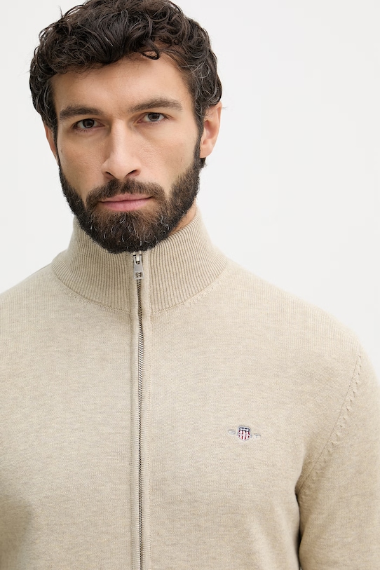 Gant kardigan bawełniany beżowy 8030164