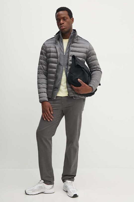 Βαμβακερή ζακέτα Gant 8030164 γκρί AW24