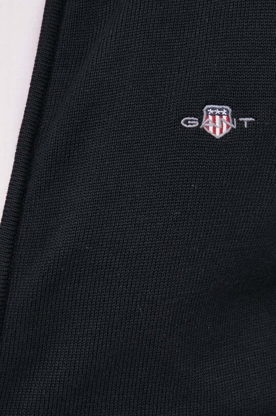 Βαμβακερή ζακέτα Gant 8030164 μαύρο