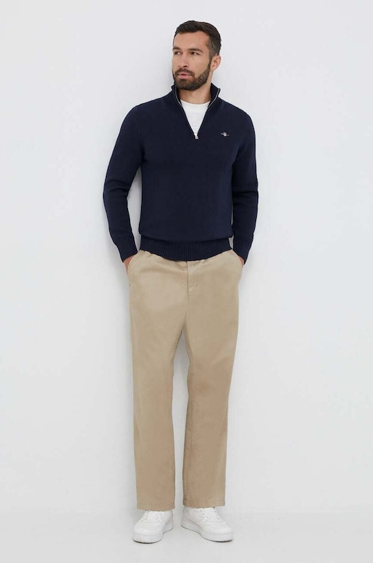 Gant pulover de bumbac 8030170 bleumarin AW25