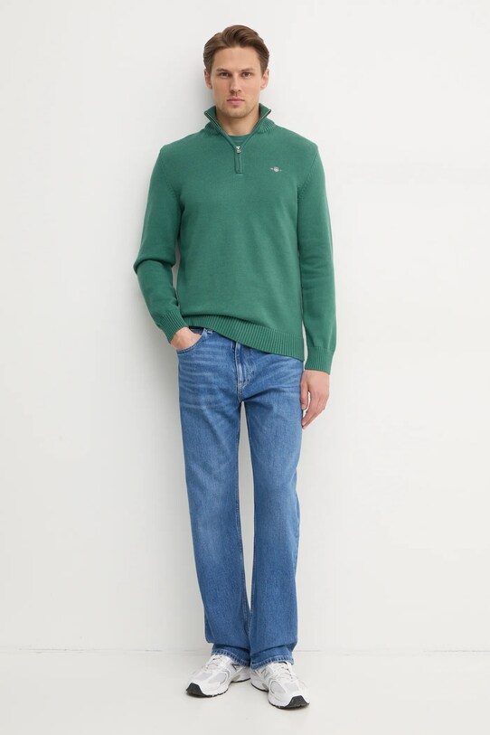 Gant pulover de bumbac 8030170 verde NC24