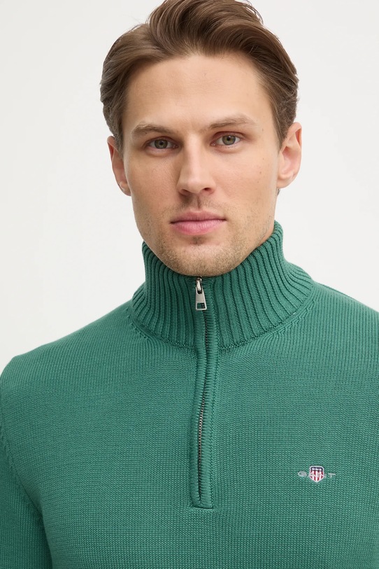 Gant sweter bawełniany zielony 8030170