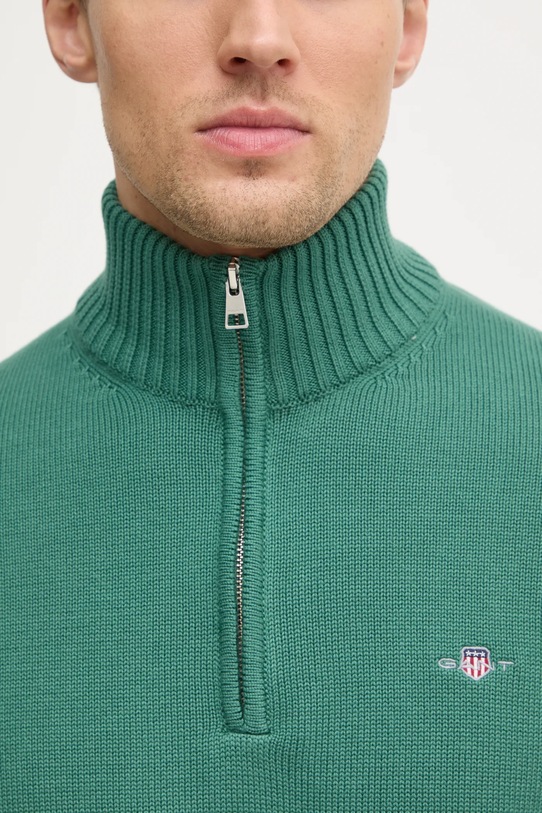 Gant sweter bawełniany 8030170 zielony