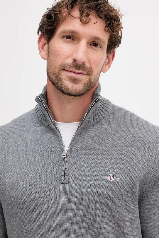 Gant sweter bawełniany szary 8030170