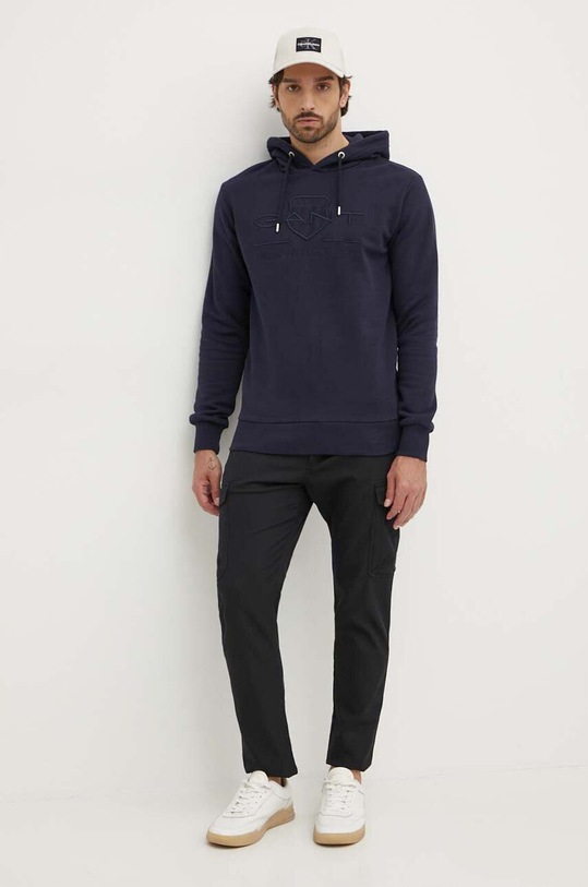 Gant bluza bawełniana 2037020 granatowy SS24