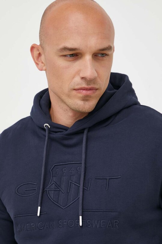 Gant bluza bawełniana bawełna granatowy 2037020