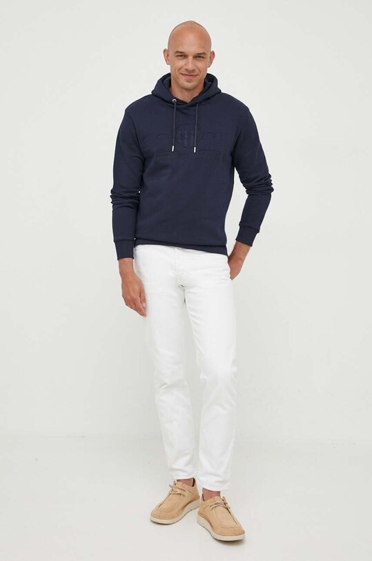 Gant bluza bawełniana 2037020 granatowy SS24