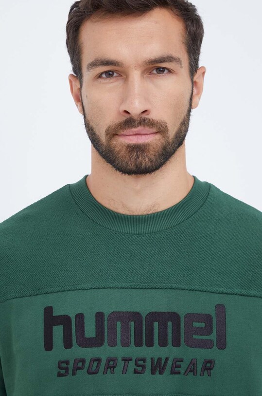 Хлопковая кофта Hummel 221309 зелёный AW23