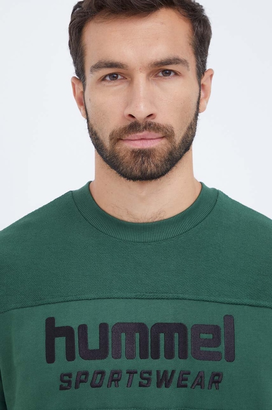 Hummel bluza bawełniana 221309 zielony AW23