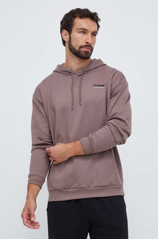 Hummel bluza bawełniana bawełna brązowy 221312