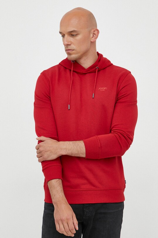 Joop! hanorac de bumbac uni rosu 30035264