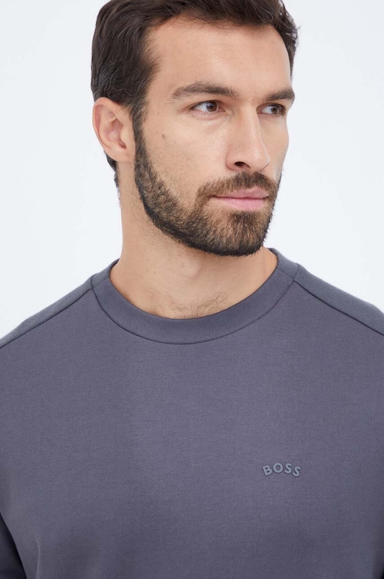 BOSS Green bluza bawełniana BOSS GREEN 50487999 szary AW23