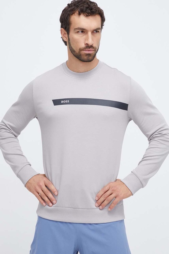 BOSS Green bluza BOSS GREEN z elastanem szary 50498227