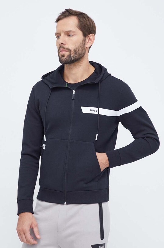 BOSS Green bluza BOSS GREEN z kapturem czarny 50498285