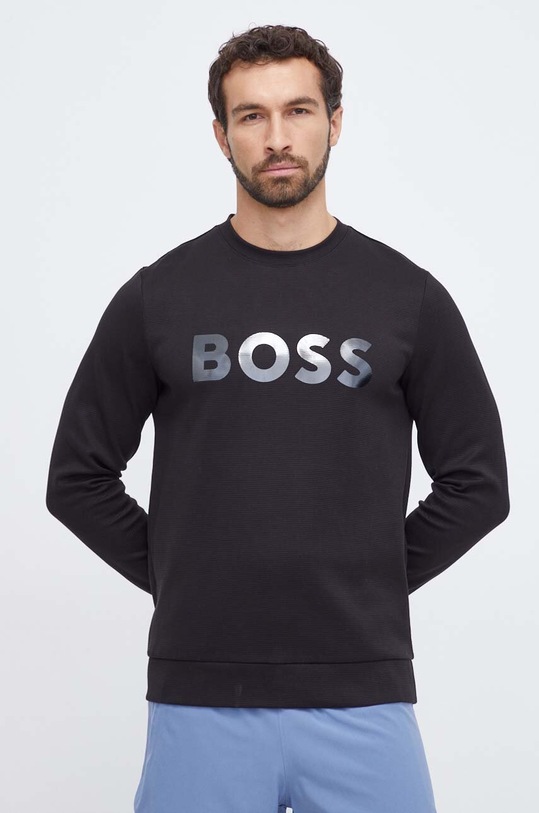 Βαμβακερή μπλούζα Boss Green BOSS GREEN 50501198 μαύρο AW23