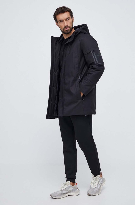 BOSS Green sweter z domieszką wełny BOSS GREEN 50498559 czarny AW24