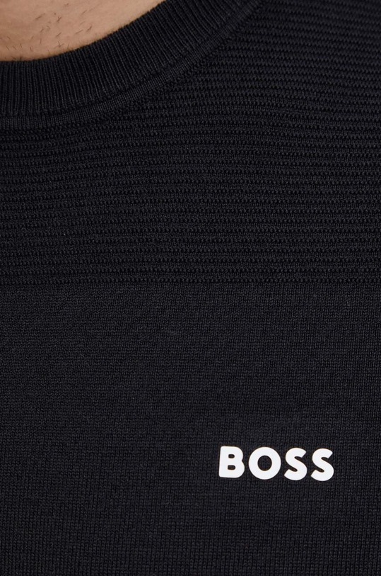 BOSS Green sweter z domieszką wełny BOSS GREEN 50498559 czarny