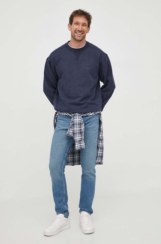 Pamučna dukserica Boss Orange BOSS ORANGE 50499274 mornarsko plava AW23