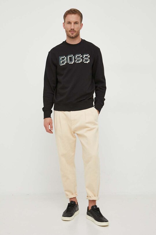 Pamučna dukserica Boss Orange BOSS ORANGE 50499486 crna AW23