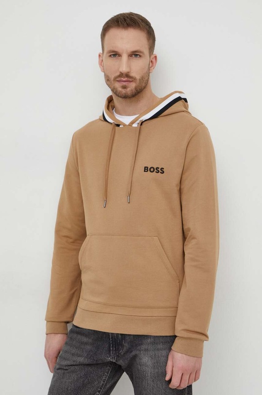 BOSS bluza bawełniana lounge beżowy 50502937