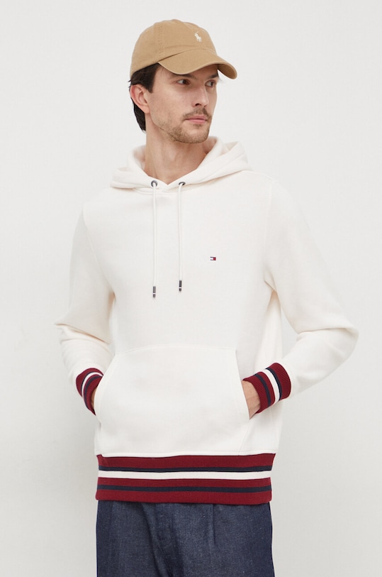 Μπλούζα Tommy Hilfiger με κουκούλα μπεζ MW0MW32680