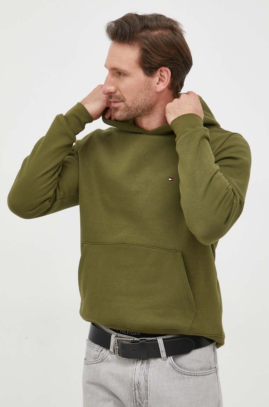 Tommy Hilfiger bluza z kapturem zielony MW0MW34266