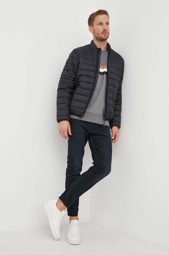 BOSS bluza bawełniana 50501498 szary AW23