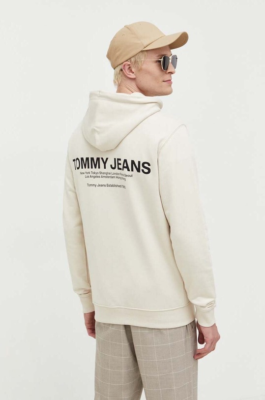 Tommy Jeans bluza bawełniana nadruk beżowy DM0DM17781