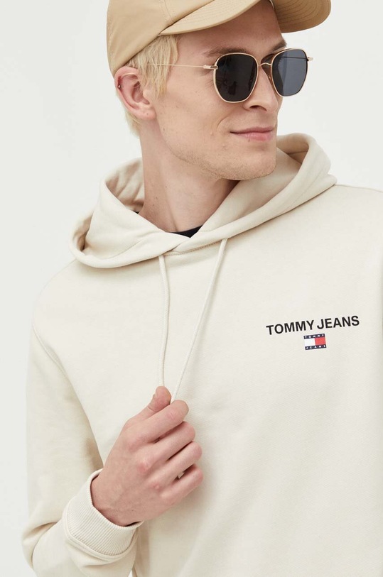Tommy Jeans bluza bawełniana beżowy DM0DM17781