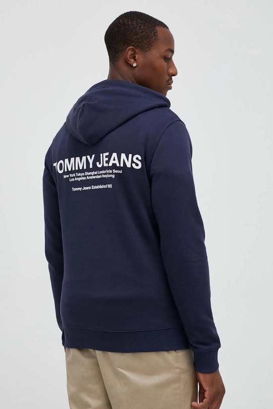 Хлопковая кофта Tommy Jeans с капюшоном тёмно-синий DM0DM17781