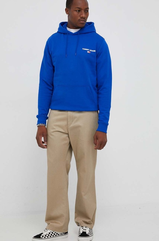 Tommy Jeans bluza bawełniana DM0DM17781 niebieski AW23