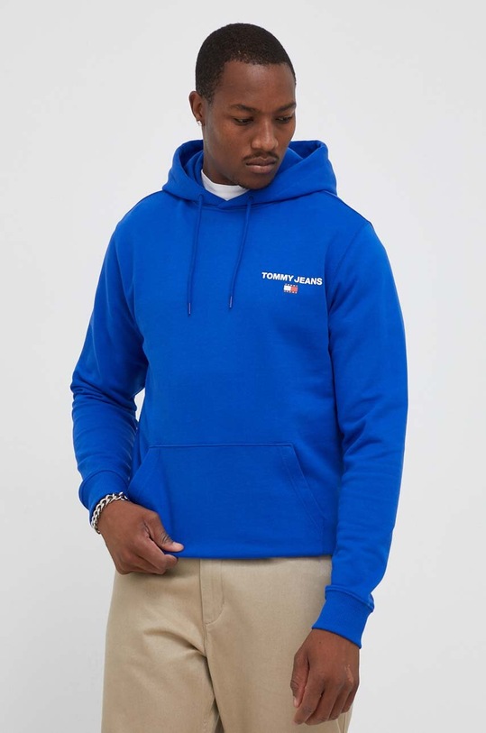 Tommy Jeans bluza bawełniana niebieski DM0DM17781