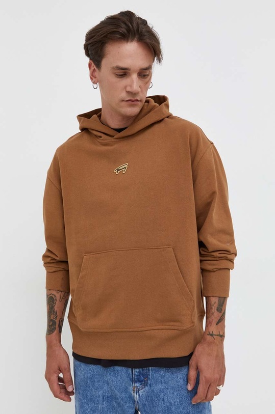 Tommy Jeans felső aplikációval barna DM0DM17785