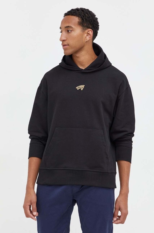 Μπλούζα Tommy Jeans απλικέ μαύρο DM0DM17785