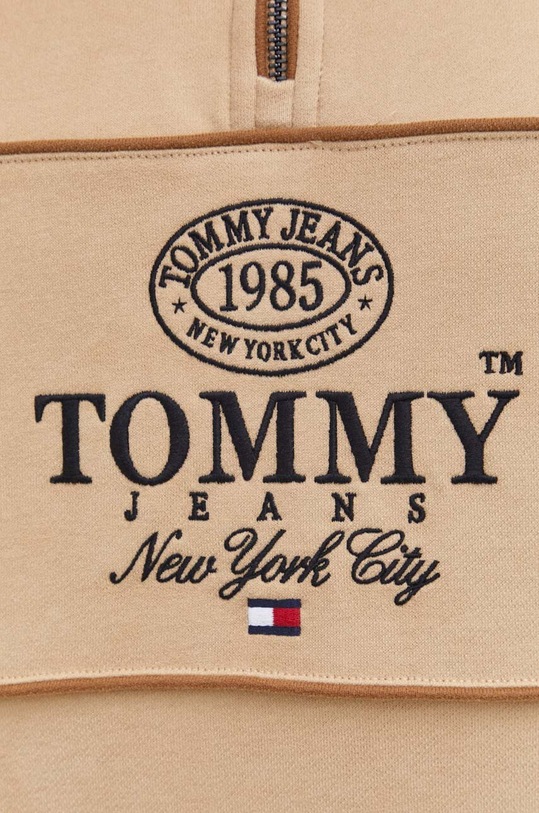 Βαμβακερή μπλούζα Tommy Jeans DM0DM17800 μπεζ