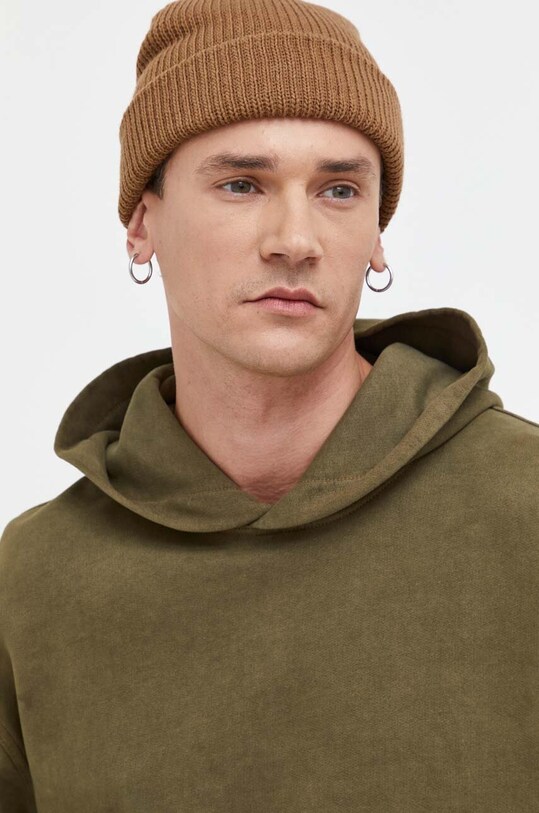 Bavlnená mikina Tommy Jeans zelená DM0DM17809