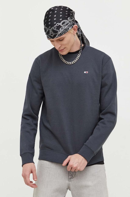 Tommy Jeans felső sima szürke DM0DM09591.