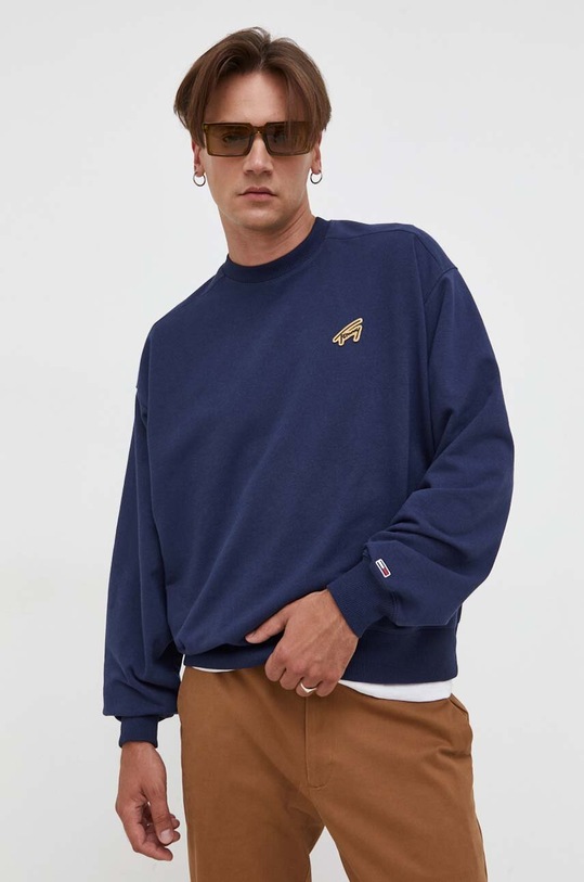 Μπλούζα Tommy Jeans χωρίς κουκούλα σκούρο μπλε DM0DM17784
