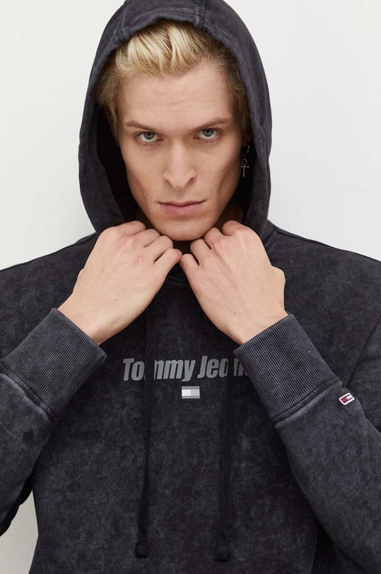 Tommy Jeans hanorac de bumbac gri DM0DM17787