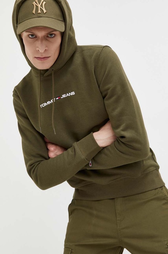 Μπλούζα Tommy Jeans DM0DM18130 πράσινο AW23