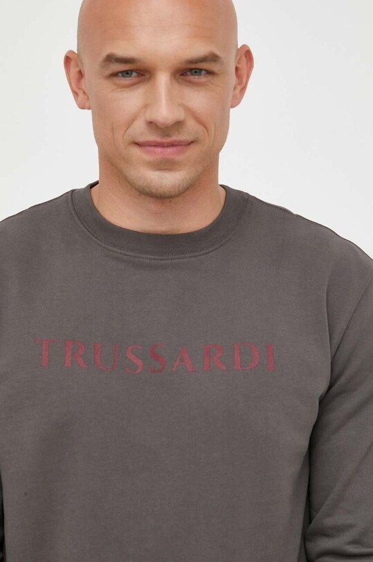 Trussardi hanorac de bumbac print gri 52F00333.1T006303