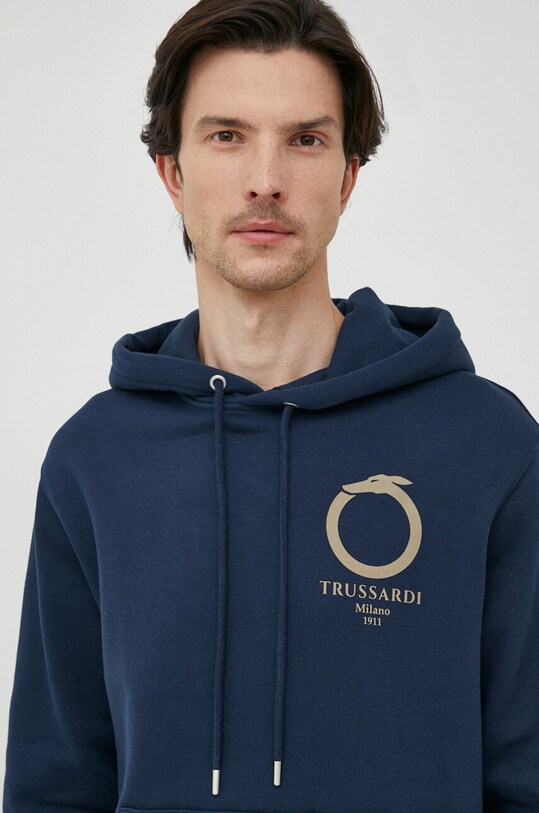Trussardi felpa in cotone blu navy 52F00335.1T006520