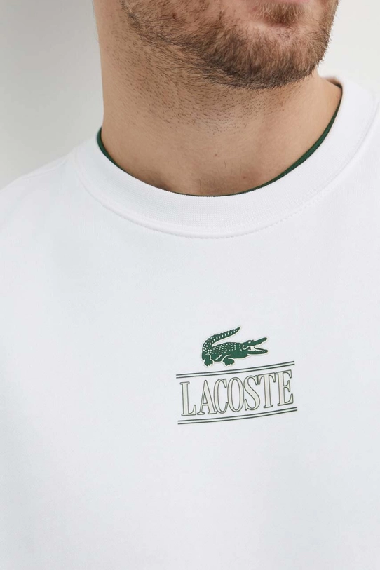 Lacoste hanorac de bumbac SH1156 alb