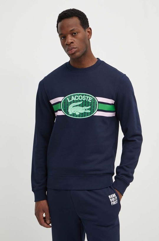 Bavlněná mikina Lacoste námořnická modř SH1420