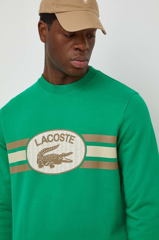 Lacoste bluza bawełniana zielony SH1420