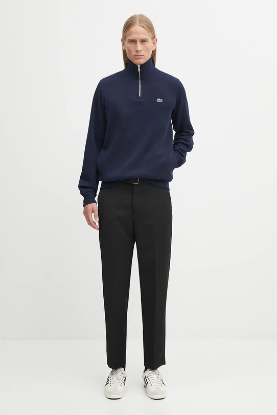 Pamučni pulover Lacoste SH1927 mornarsko plava