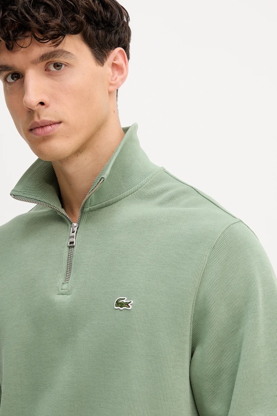 Lacoste sweter bawełniany zielony SH1927