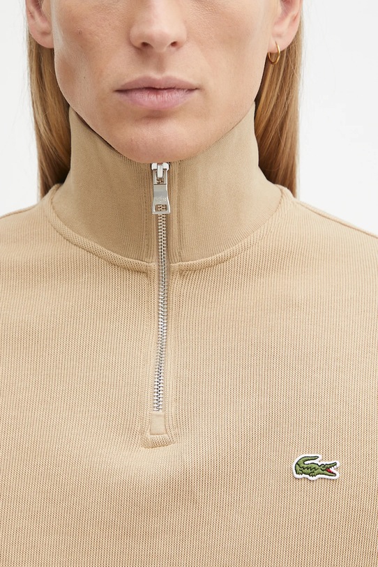 Lacoste sweter bawełniany beżowy SH1927